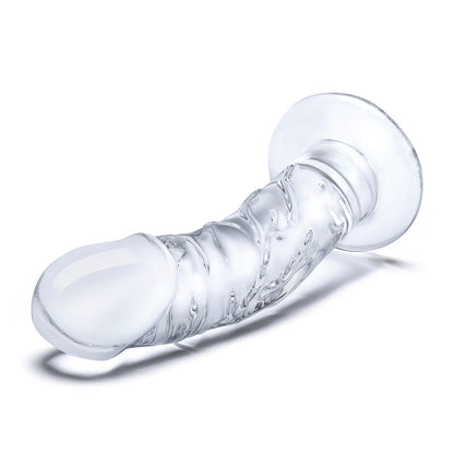 Glas 7" Curved Realistic Glass Dildo