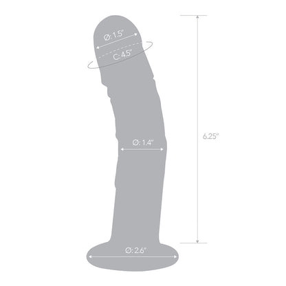 Glas 7" Curved Realistic Glass Dildo