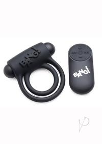 Bang! Silicone Cock Ring & Bullet W/ Remote Control