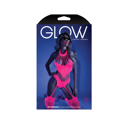 GLOW No Promises Bodystocking Neon Pink